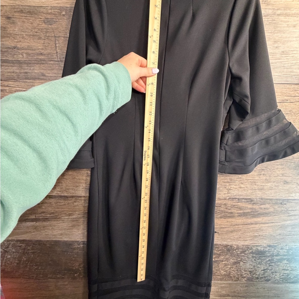Calvin Klein Black Dress with Ruffle Sleeves - Picture 8 of 9